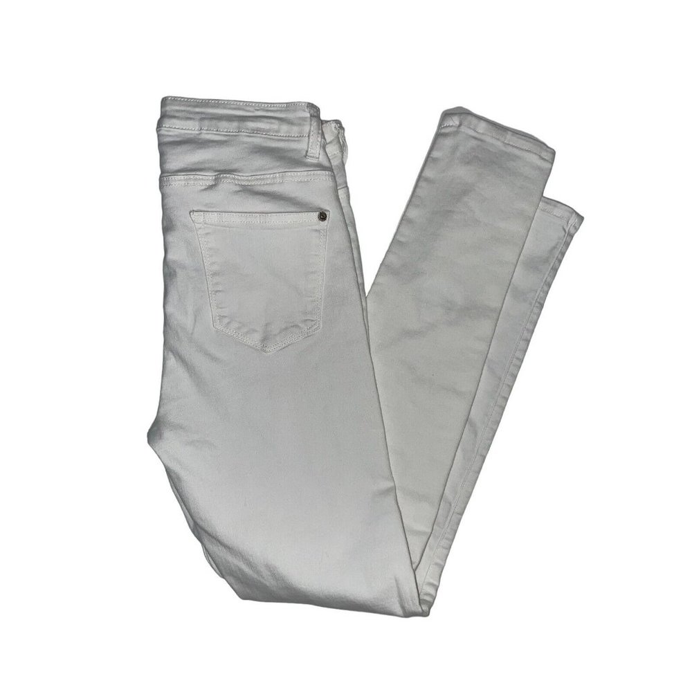 Judy Blue Jeans Women 11/30 White High Waist Skinny  Fit Pants Denim Stretch